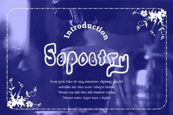 Sapoetry Font