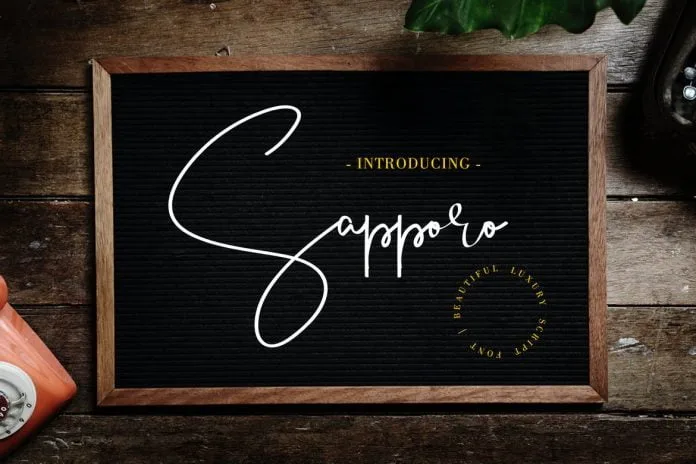 Sapporo Script Font