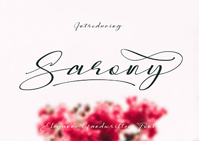 Sarony font
