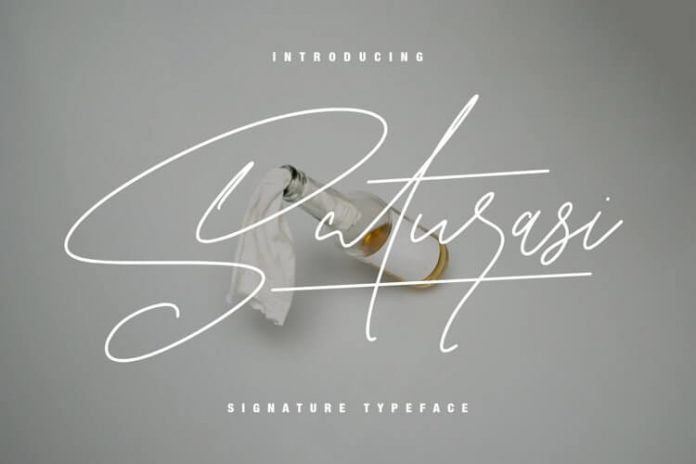 Saturasi Signature Typeface