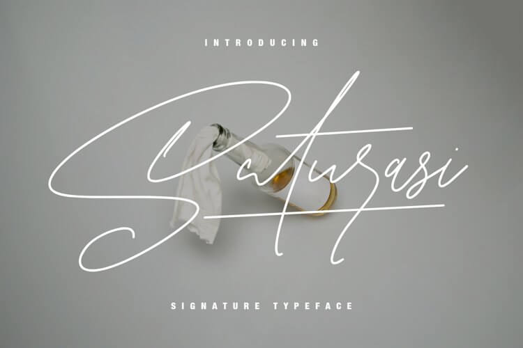 Saturasi Signature Typeface