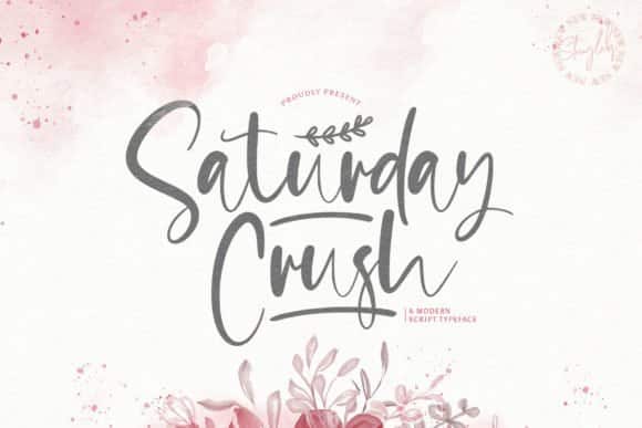 Saturday Crush - Lovely Script Font