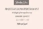 Saturday Vibes Font
