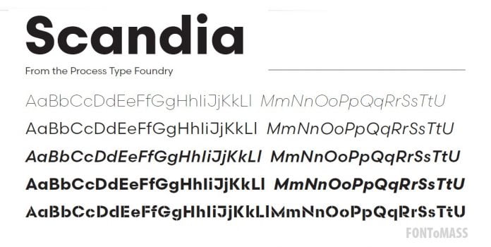 Scandia Font Families