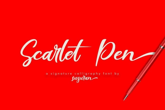Scarlet Pen Script Font