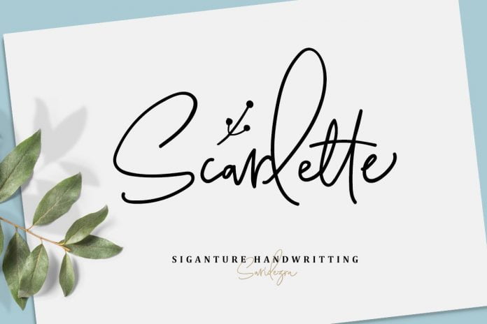 Scarlette Script Font