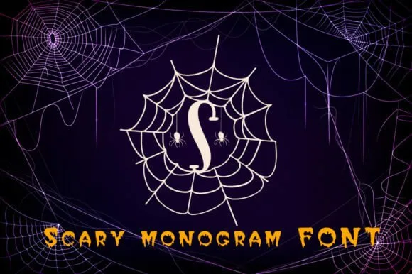 Scary Monogram Font