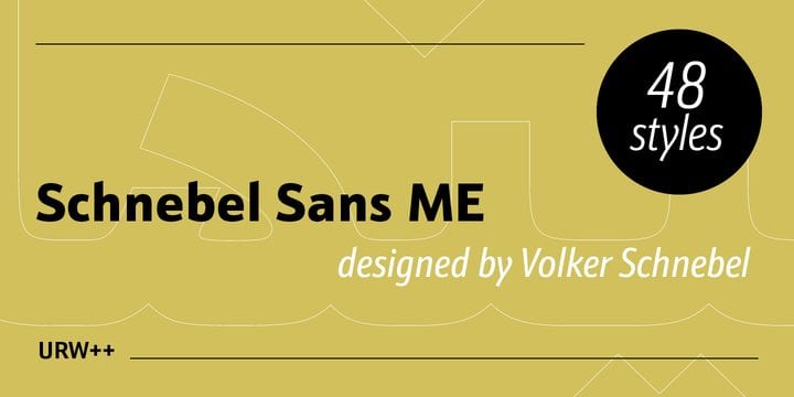 Schnebel Sans ME Font Family