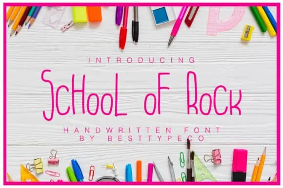 School Of Rock Font School Of Rock Font