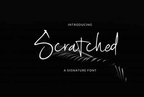 Scratched Font