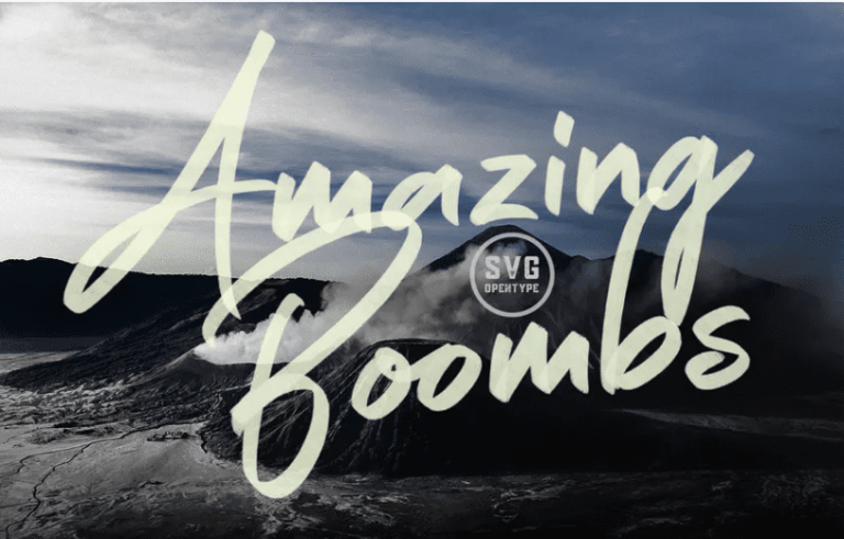 Amazing Boombs SVG Font Free Download