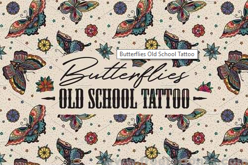 Butterflies Old School Tattoo