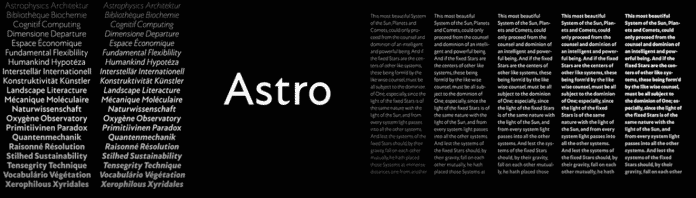 Astro Font Family