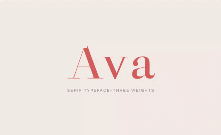Ava – A Classy Serif Typeface Font Free Download