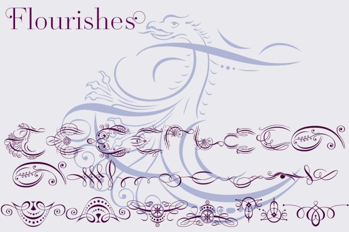 Scrolls and Flourishes Font