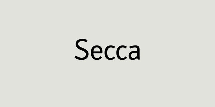 Secca Pro Font Family Free Download