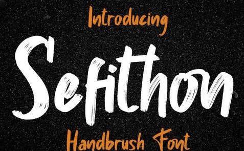 Sefithon Handbrush Font