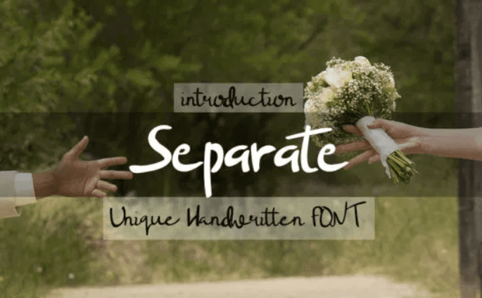 Separate Font