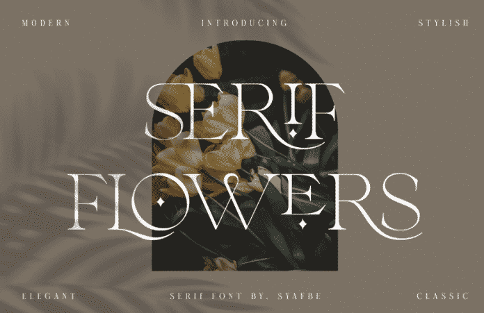 Serif Flowers font