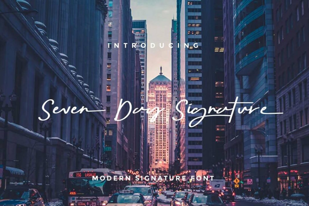 SevenDay Signature Font