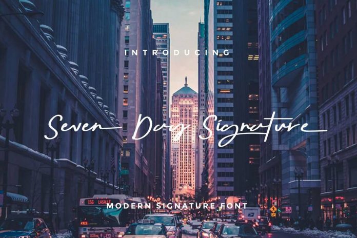 SevenDay Signature Font