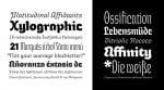Severus typeface Font
