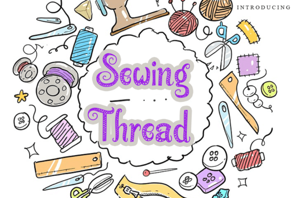 Sewing Thread Font
