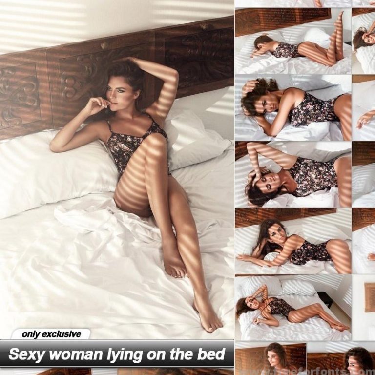 Sexy woman lying on the bed