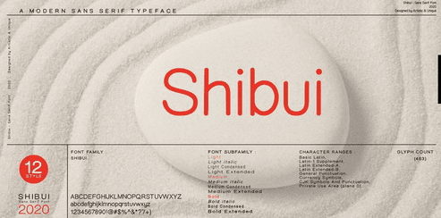 Shibui Font Family