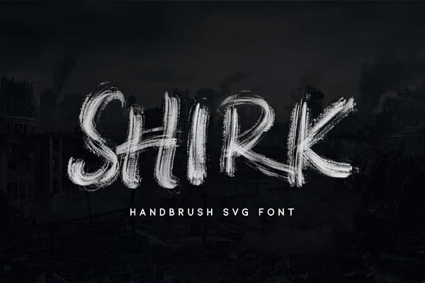Shirk - Handbrush SVG Font