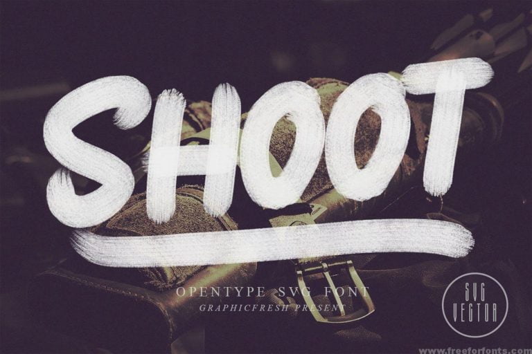 Shoot SVG Font Free Download