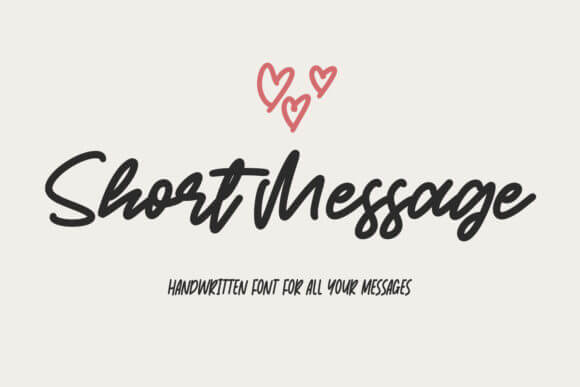 Short Message Handwritten Font