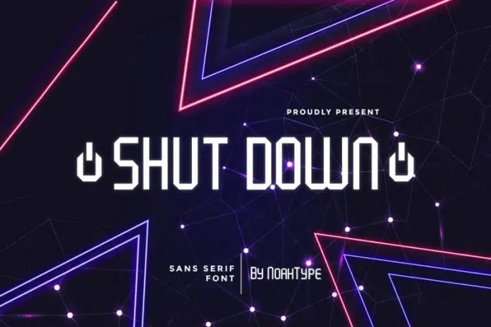 Shut Down Font