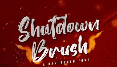 Shutdown Brush Font