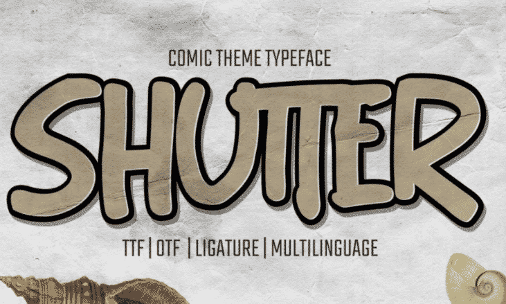 Shutter - Handwritten Brush font