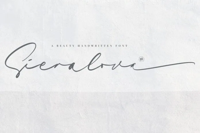 Sieralova - A Beauty Handwritten Signature Font