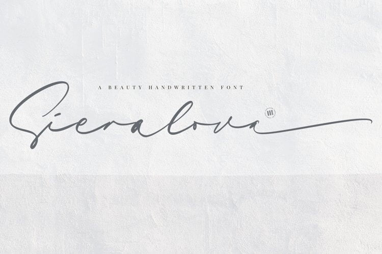 Sieralova - A Beauty Handwritten Signature Font
