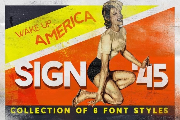 Sign 45 Typeface Font