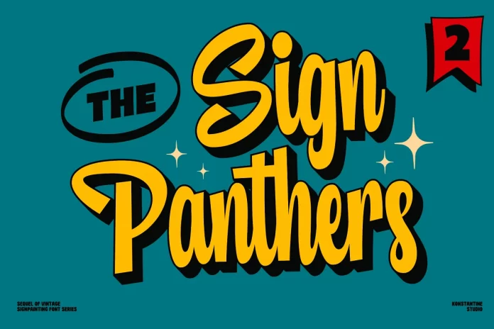 Sign Panthers 2 - Sign Painting Font