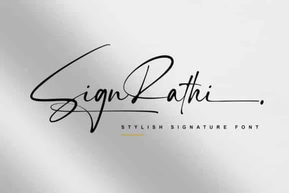 Sign Rathi Font Sign Rathi Font