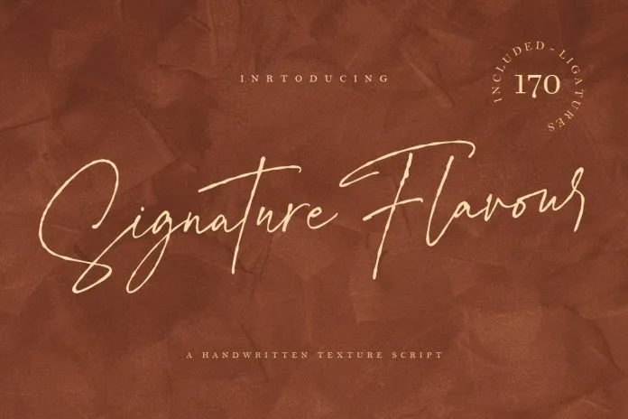 Signature Flavour - Handwritten Font