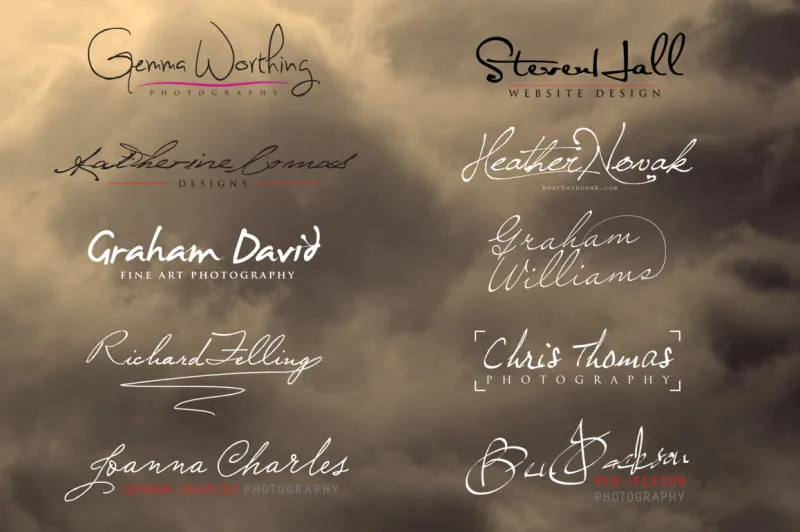 Signature Logo Bundle Font 