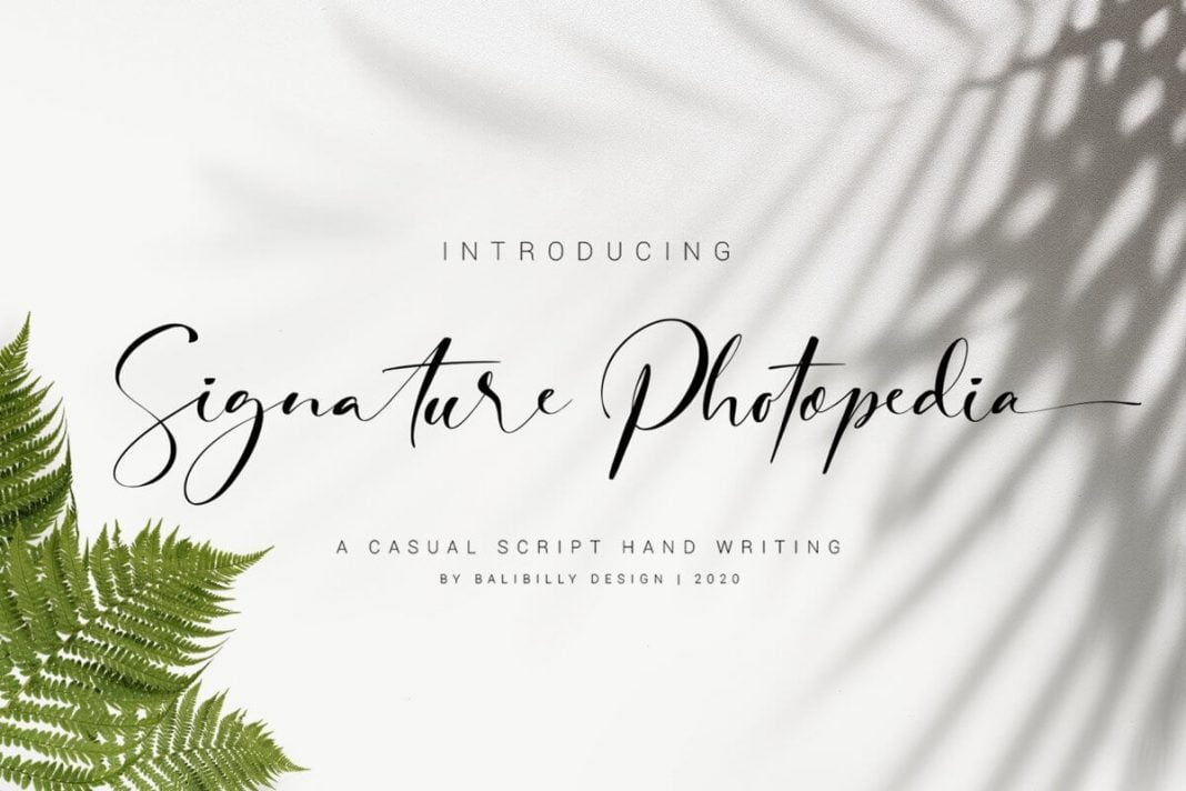 Signature Photopedia - A Casual Script Handwriting Typeface