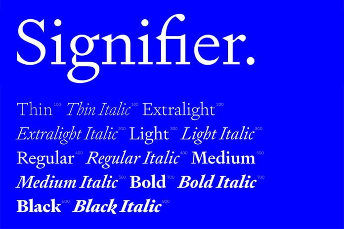 Signifier font
