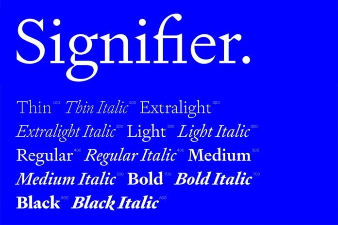 Signifier font