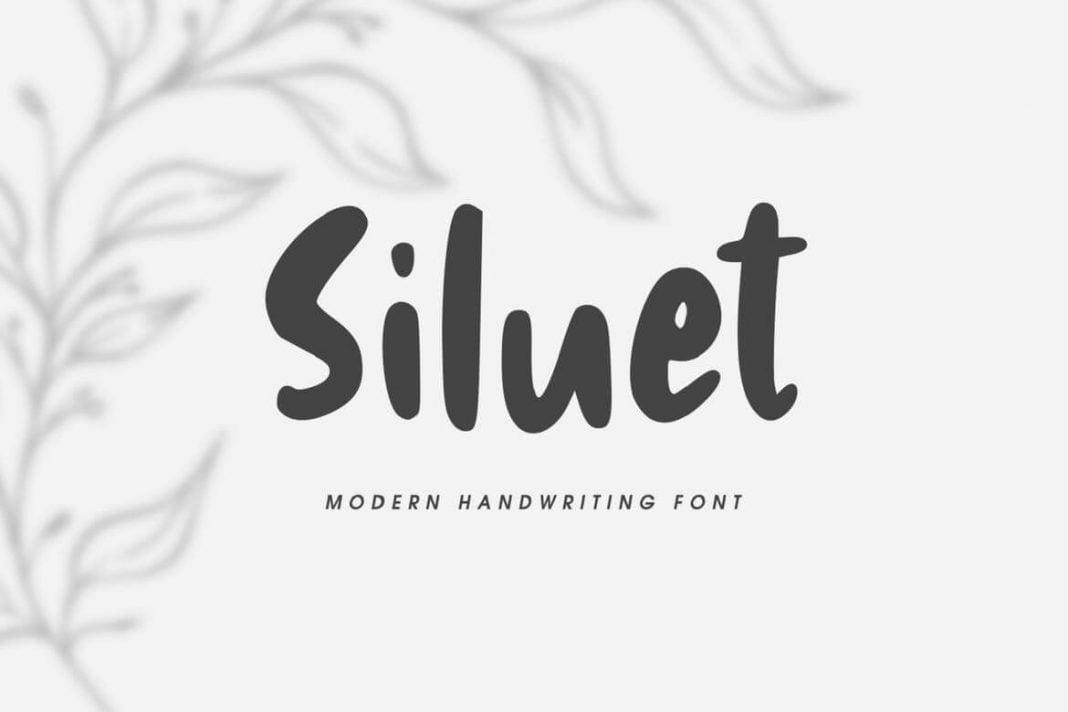 Siluet - Modern Handwriting Font