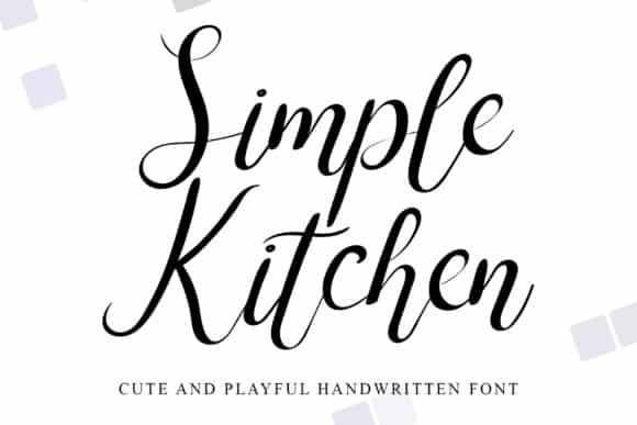 Simple Kitchen Font