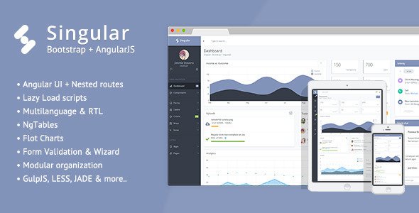 Singular - Bootstrap Admin Theme + AngularJS