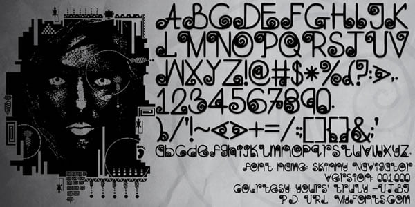 Skinny Navigator Font