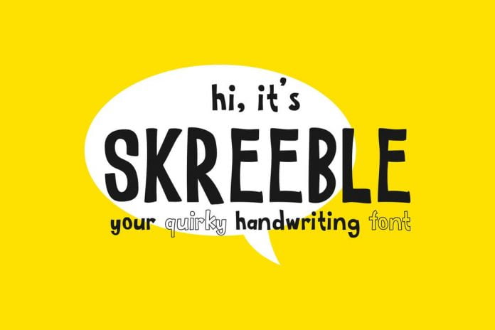 Skreeble - A Fun Sans Serif Font With Quirky Shape